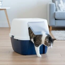 IRIS USA Jumbo Enclosed Hooded Cat Litter Box With Front Door Flap -Cat Pet Supplies 645518 PT2. AC SS1800 V1687785446