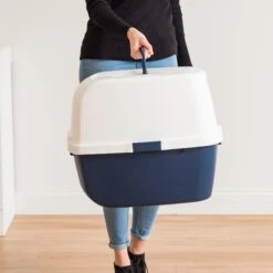 IRIS USA Jumbo Enclosed Hooded Cat Litter Box With Front Door Flap -Cat Pet Supplies 645518 PT3. AC SS1800 V1687785343