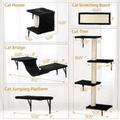 Coziwow Wall Mounted Shelves Set Cat Tree -Cat Pet Supplies 665862 PT2. AC SS1800 V1701363615