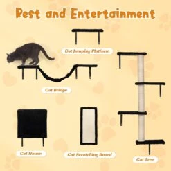 Coziwow Wall Mounted Shelves Set Cat Tree -Cat Pet Supplies 665862 PT4. AC SS1800 V1690397972