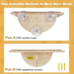 Coziwow Cat Window Perch With Suction Cups, Natural Wood -Cat Pet Supplies 668486 PT6. AC SS1800 V1666733612