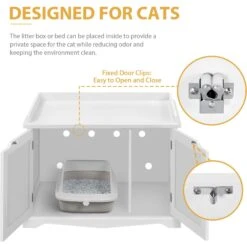 Yaheetech Litter Box Furniture Cat House -Cat Pet Supplies 677238 PT4. AC SS1800 V1687375633
