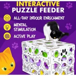 Cat Amazing Mega-Interactive Treat Maze & Puzzle Cat Toy, White -Cat Pet Supplies 685438 PT4. AC SS1800 V1669738440