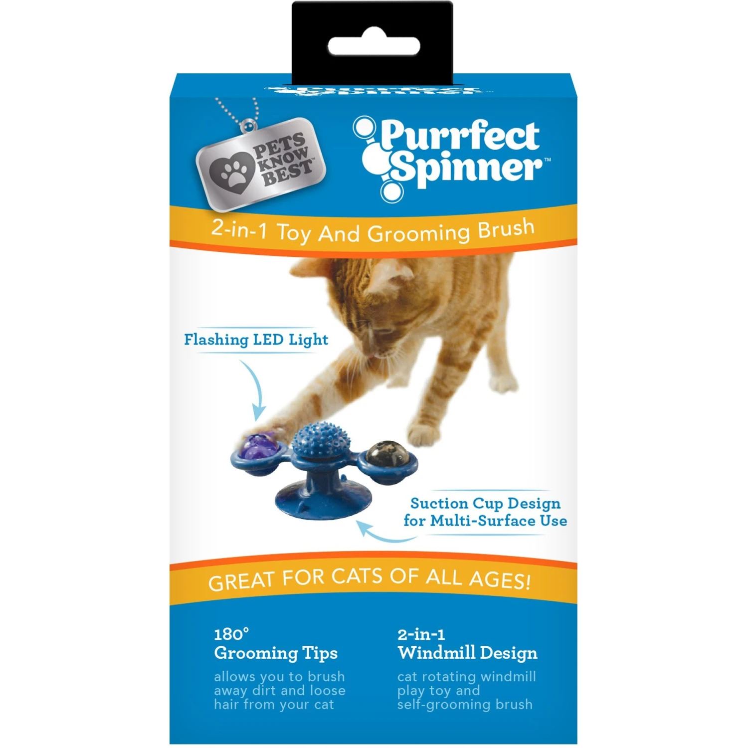 Pets Know Best Purrfect Spinner Cat Toy, Blue 3 Pets Know Best Purrfect Spinner Cat Toy, Blue