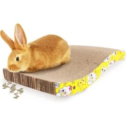 SunGrow Cardboard Cat & Rabbit Scratcher Bed, Scratch Pad For Indoor Pets -Cat Pet Supplies 693142 PT1. AC SS1800 V1694454540