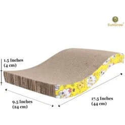 SunGrow Cardboard Cat & Rabbit Scratcher Bed, Scratch Pad For Indoor Pets -Cat Pet Supplies 693142 PT3. AC SS1800 V1694706208