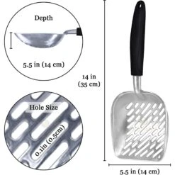 SunGrow Wide & Deep Metal Cat Litter Scooper -Cat Pet Supplies 693254 PT2. AC SS1800 V1687197203