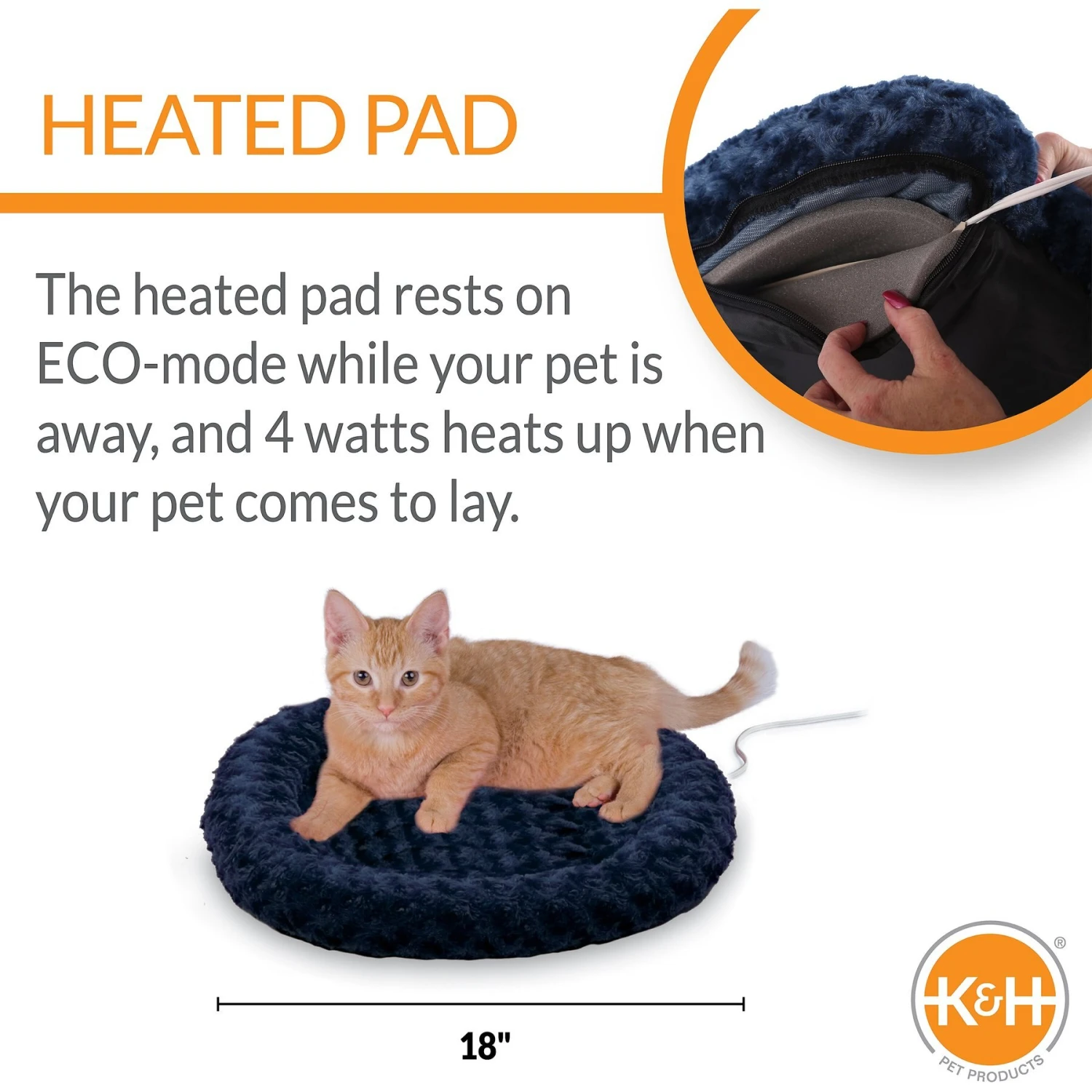 K&H Pet Products Thermo-Kitty Fashion Splash Indoor Heated Cat Bed 4 K&H Pet Products Thermo-Kitty Fashion Splash Indoor Heated Cat Bed - Image 2