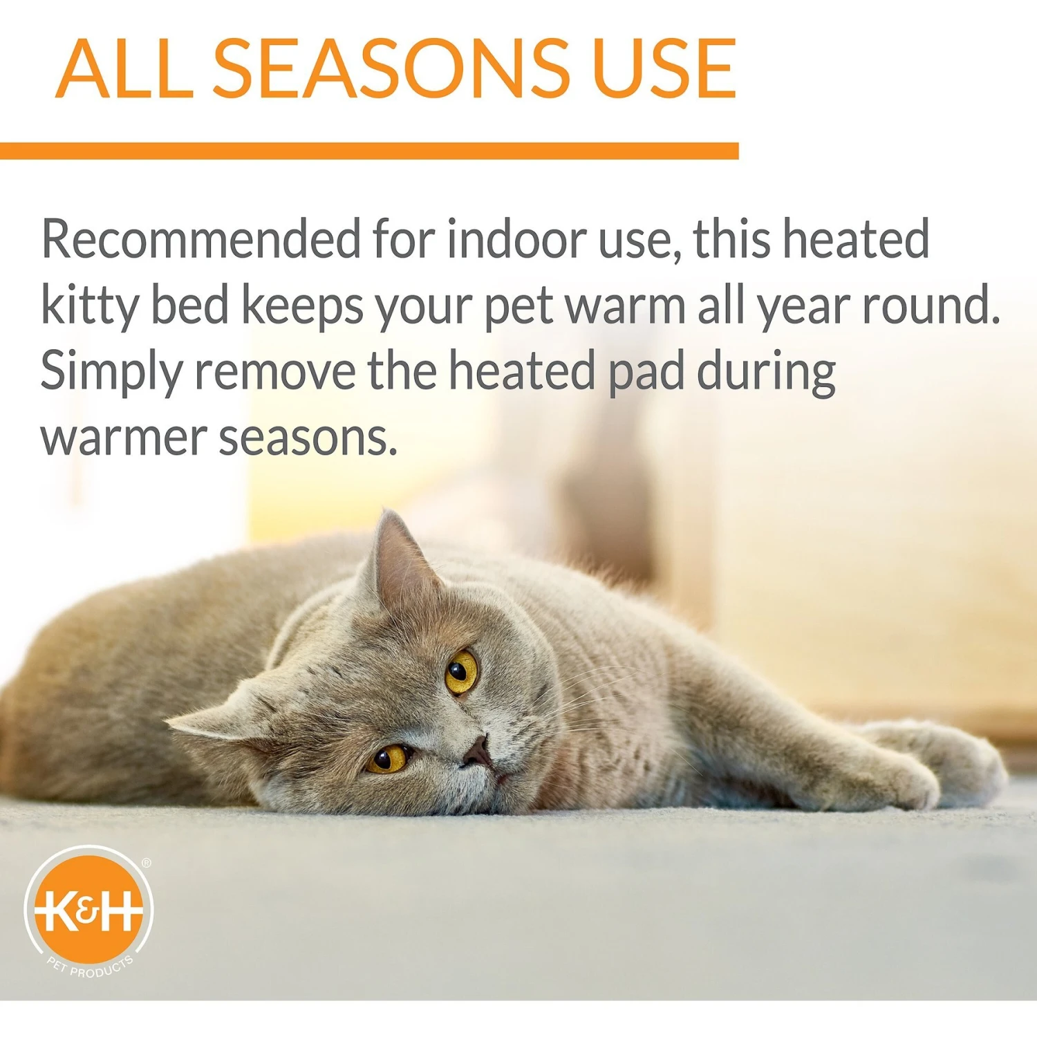 K&H Pet Products Thermo-Kitty Fashion Splash Indoor Heated Cat Bed 5 K&H Pet Products Thermo-Kitty Fashion Splash Indoor Heated Cat Bed - Image 3