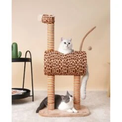 ZEZE Giraffe Tree With Tunnel & Scratcher Cat Furniture, Large -Cat Pet Supplies 700534 PT5. AC SS1800 V1668024103