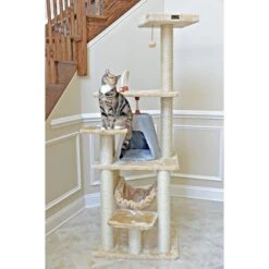 Armarkat 65-in Faux Fur Cat Tree & Condo -Cat Pet Supplies 70179 PT3. AC SS1800 V1678227388