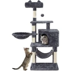 Yaheetech 3-Level Plush Cat Tree, Dark Gray, Medium -Cat Pet Supplies 705022 PT2. AC SS1800 V1668548198