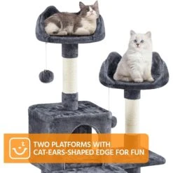 Yaheetech 82.5-in Multi-Level Tree Condo With 2 Foam Edge Perches Cat Tree -Cat Pet Supplies 705110 PT3. AC SS1800 V1668545966