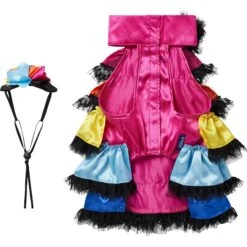 Frisco Ruffle Party Dog & Cat Dress + Headpiece -Cat Pet Supplies 707350 PT5. AC SS1800 V1689355422