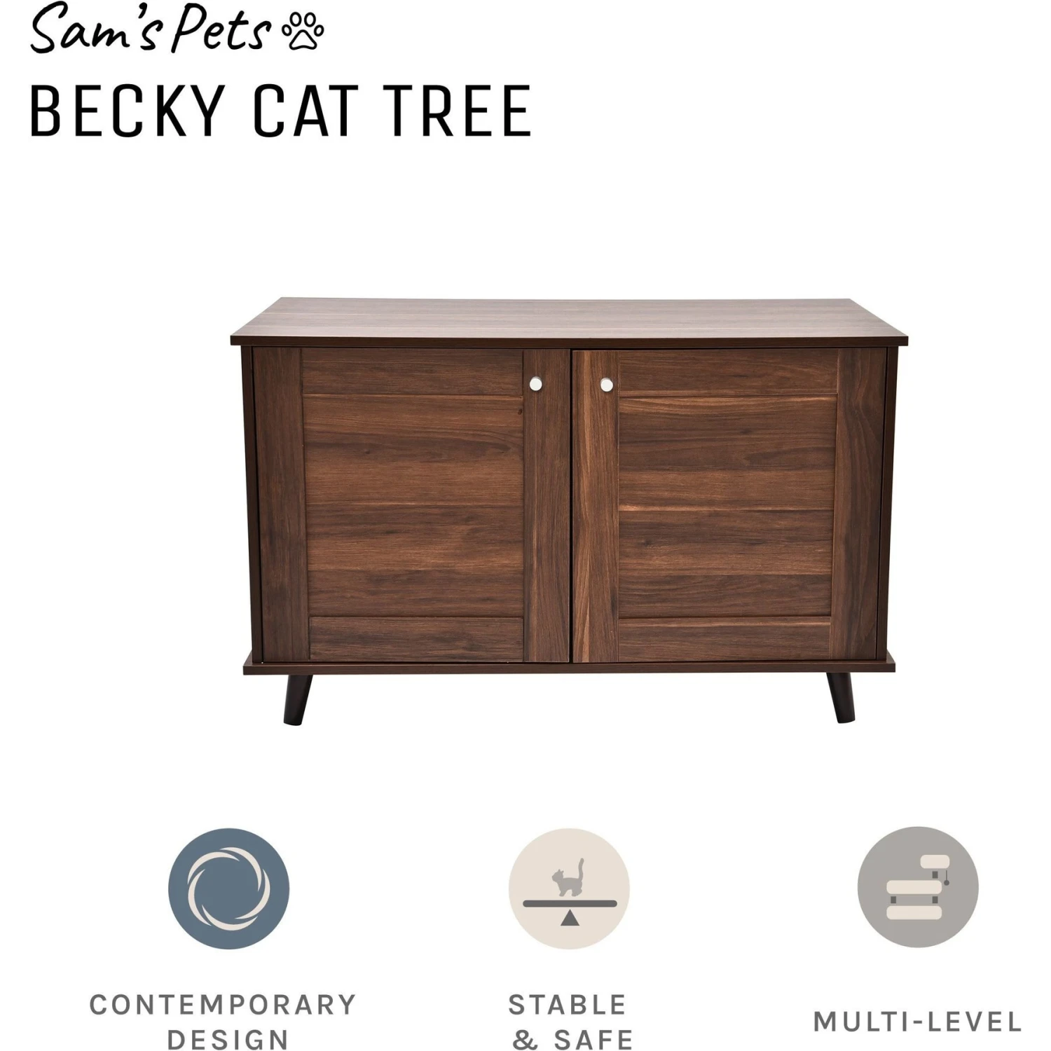 Sam's Pets Becky Box Enclosure End Table Cat Litter, Brown, Medium 9 Sam's Pets Becky Box Enclosure End Table Cat Litter, Brown, Medium - Image 7