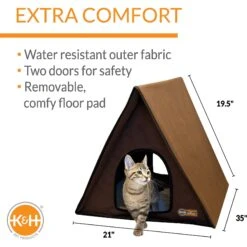 K&H Pet Products Outdoor Unheated Multi-Kitty A-Frame House 11 K&H Pet Products Outdoor Unheated Multi-Kitty A-Frame House -Cat Pet Supplies 72244 PT2. AC SS1800 V1611763321