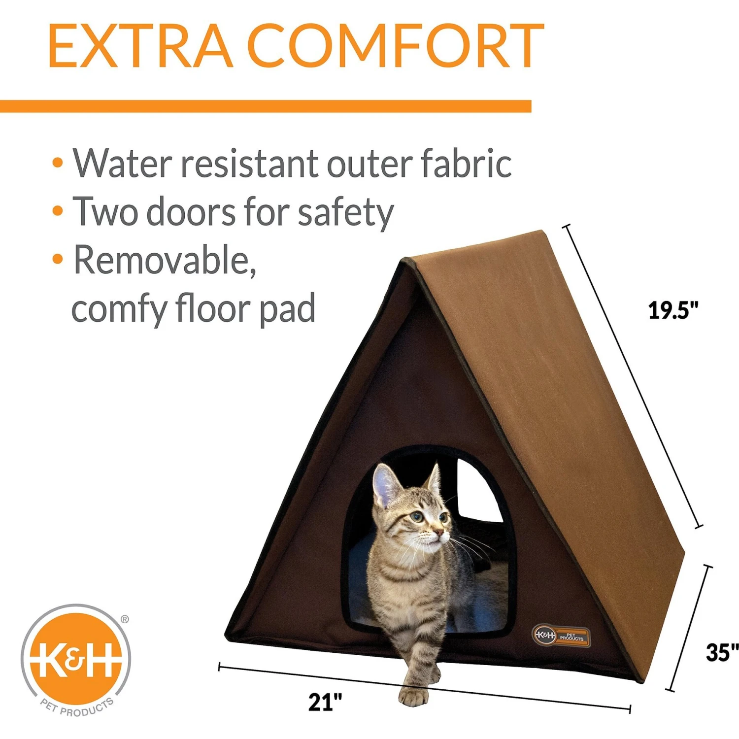 K&H Pet Products Outdoor Unheated Multi-Kitty A-Frame House 5 K&H Pet Products Outdoor Unheated Multi-Kitty A-Frame House - Image 3