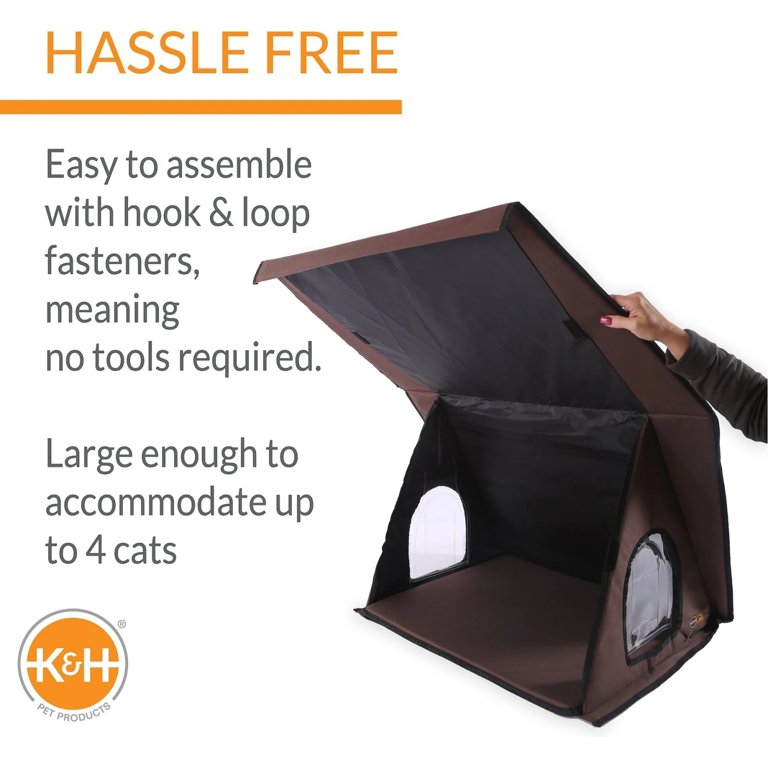 K&H Pet Products Outdoor Unheated Multi-Kitty A-Frame House 6 K&H Pet Products Outdoor Unheated Multi-Kitty A-Frame House - Image 4