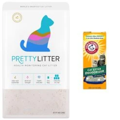 PrettyLitter Health Monitoring Cat Litter & Arm & Hammer Litter Cat Litter Deodorizer Powder