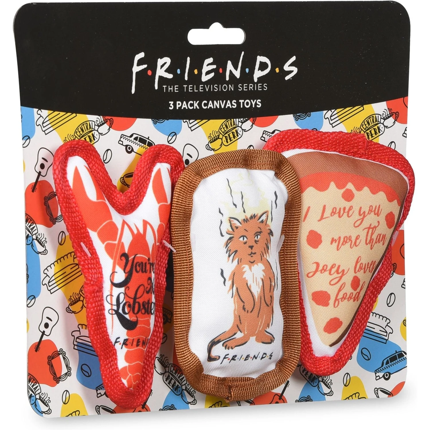 Fetch For Pets Friends Pizza, Cat, Lobster Canvas Toy Plush Cat Toy With Catnip, 3 Count 4 Fetch For Pets Friends Pizza, Cat, Lobster Canvas Toy Plush Cat Toy With Catnip, 3 Count - Image 2