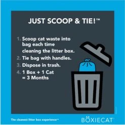 Boxiecat Scoop & Tie Cat Litter Waste Bag, 120 Count -Cat Pet Supplies 732278 PT6. AC SS1800 V1673466931
