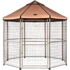 Win World Pet Gazebo Dog Kennel, Earth Taupe, 8-ft