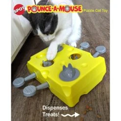 Ethical Pet Pounce A Mouse Treat Dispensing Cat Toy, Yellow -Cat Pet Supplies 736558 PT4. AC SS1800 V1683292715
