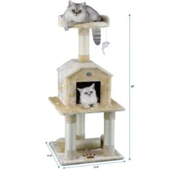 Go Pet Club 45-in Faux Fur Cat Tree & Condo -Cat Pet Supplies 74000 PT6. AC SS1800 V1671226284