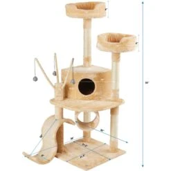 Go Pet Club 55-in Slide Cat Tree -Cat Pet Supplies 74037 PT6. AC SS1800 V1671226226