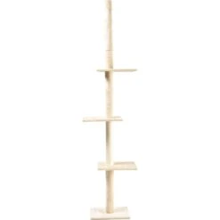 Cat Craft 4-Level Adjustable Climbing & Perch Cat Tree With Scratching Post, Cream, X-Large