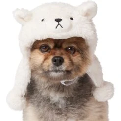 Frisco Plush Polar Bear Dog & Cat Hat -Cat Pet Supplies 745614 PT2. AC SS1800 V1694802014