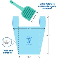 EcoLeo Compostabe Litter Scoop Cat Waste Bags -Cat Pet Supplies 751454 PT3. AC SS1800 V1674578447