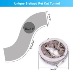 Ownpets S Shape Tunnel Cat Toy -Cat Pet Supplies 759126 PT6. AC SS1800 V1674511965