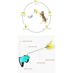 EYS Handsfree Teaser Wand Cat Toy, Blue 11 EYS Handsfree Teaser Wand Cat Toy, Blue -Cat Pet Supplies 770406 PT2. AC SS1800 V1676052690