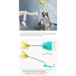 EYS Handsfree Teaser Wand Cat Toy, Blue 14 EYS Handsfree Teaser Wand Cat Toy, Blue -Cat Pet Supplies 770406 PT5. AC SS1800 V1676052569