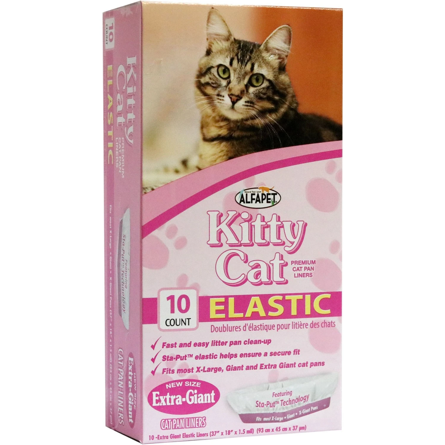 Alfa Pet Kitty Cat Elastic Litter Box Liners- Extra Giant, 10 Count 3 Alfa Pet Kitty Cat Elastic Litter Box Liners- Extra Giant, 10 Count