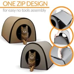 K&H Pet Products Thermo Mod Cat Shelter Weatherproof Outdoor Heated Cat House -Cat Pet Supplies 78552 PT2. AC SS1800 V1682706136