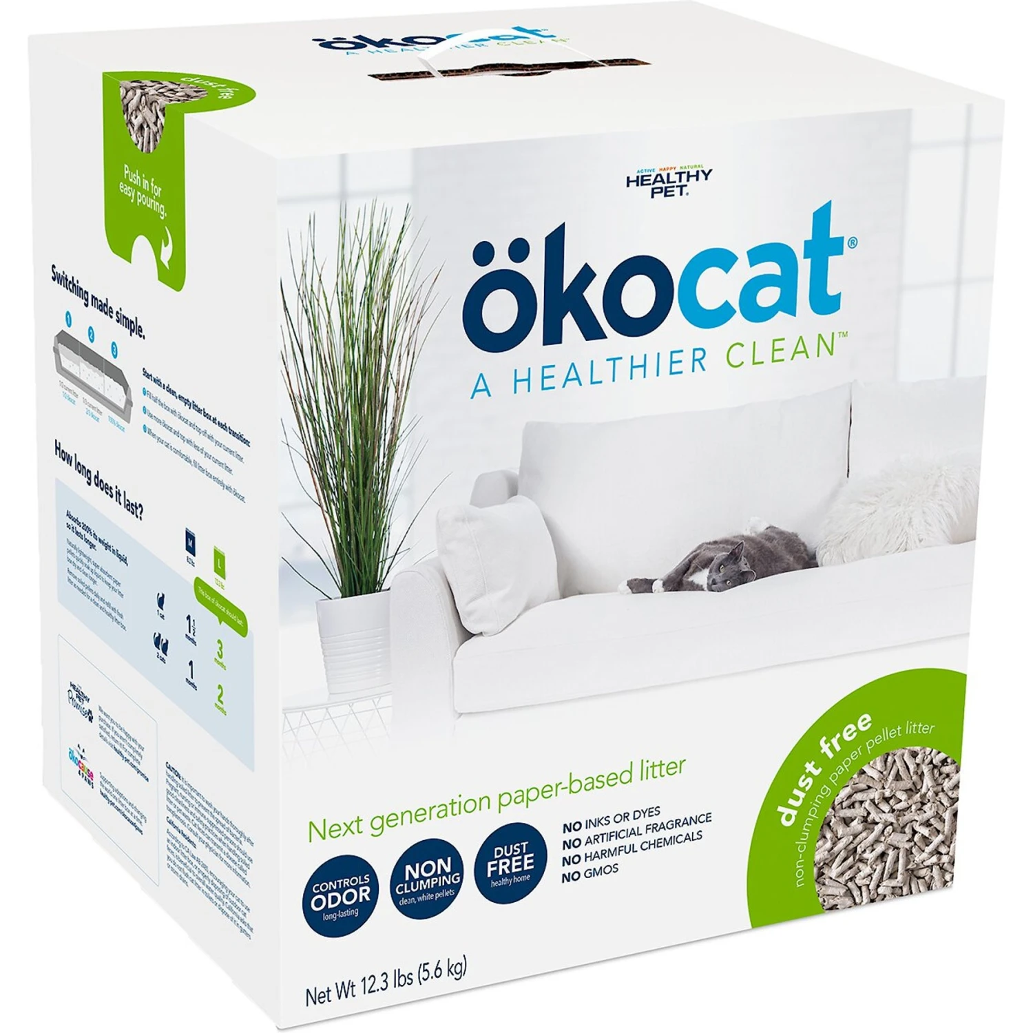 Okocat Dust-Free Unscented Non-Clumping Paper Pellet Cat Litter 3 Okocat Dust-Free Unscented Non-Clumping Paper Pellet Cat Litter