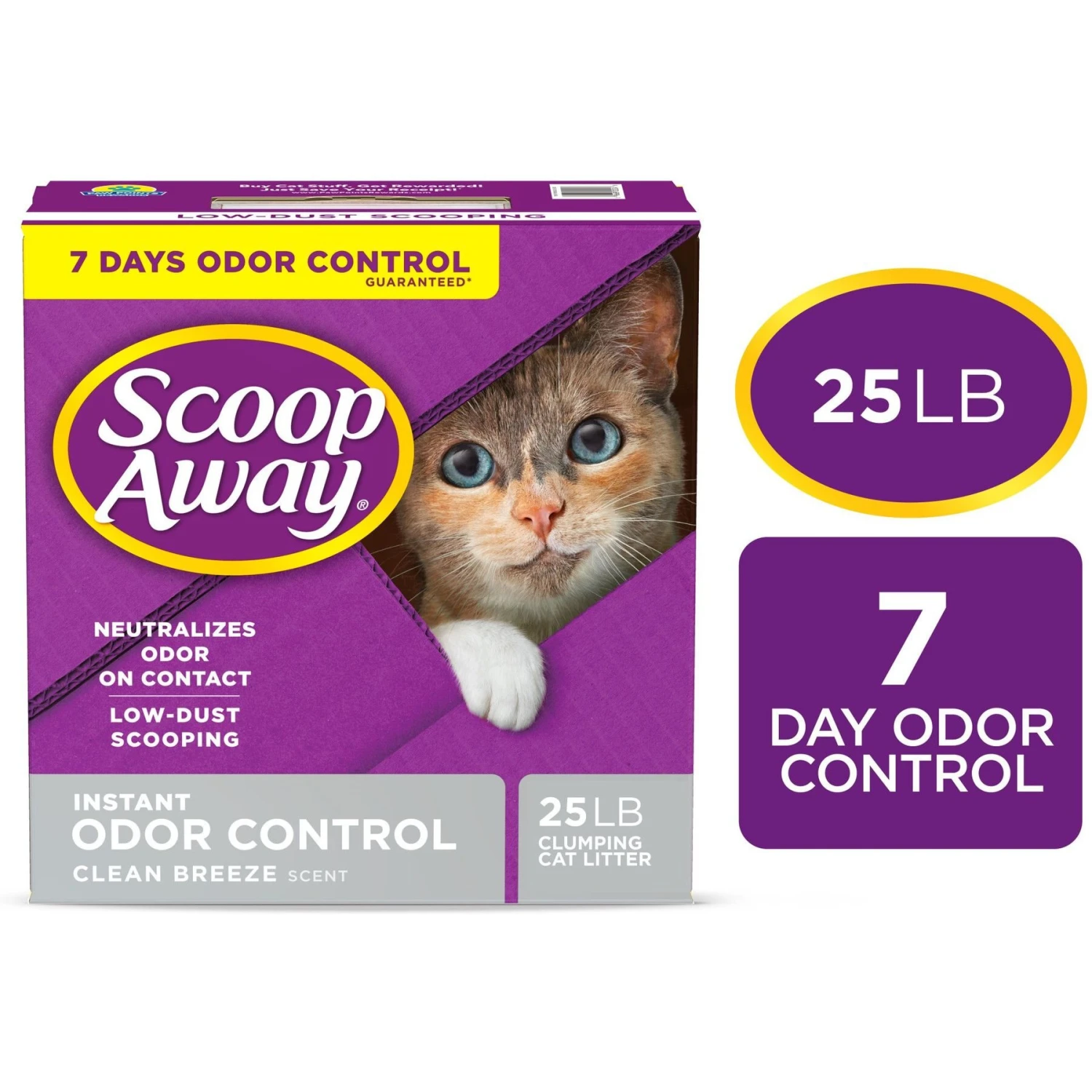 Scoop Away Clean Breeze Scented Clumping Clay Cat Litter 3 Scoop Away Clean Breeze Scented Clumping Clay Cat Litter