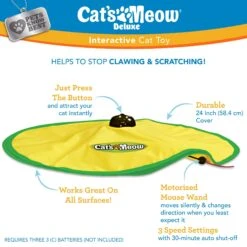 Cat's Meow Motorized Chaser Cat Toy 11 Cat's Meow Motorized Chaser Cat Toy -Cat Pet Supplies 804382 PT2. AC SS1800 V1678741858