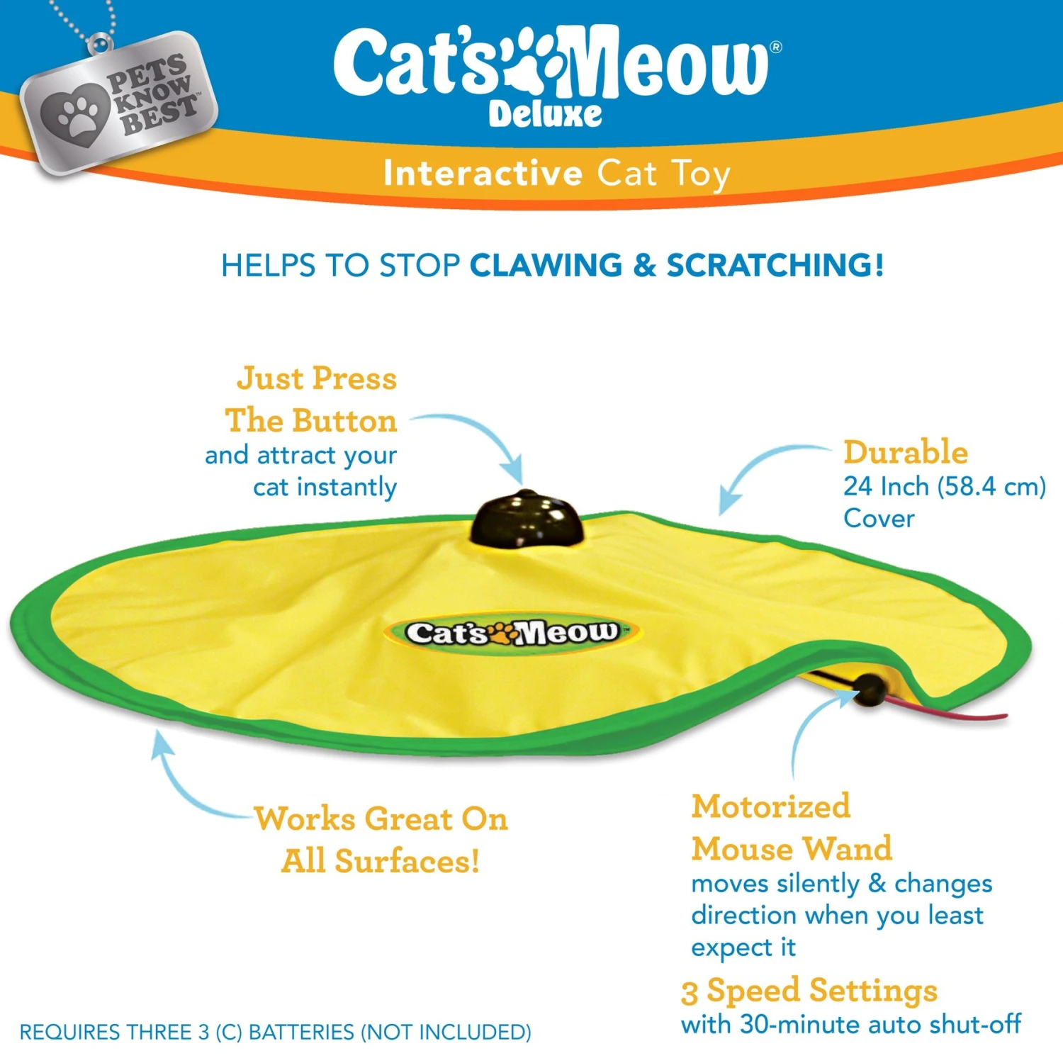 Cat's Meow Motorized Chaser Cat Toy 5 Cat's Meow Motorized Chaser Cat Toy - Image 3