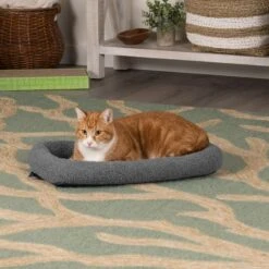 FurHaven Faux Wool Crate Bolster Cat & Dog Bed