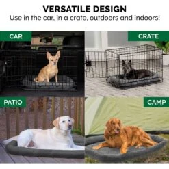 FurHaven Faux Wool Crate Bolster Cat & Dog Bed -Cat Pet Supplies 804574 PT7. AC SS1800 V1683050637