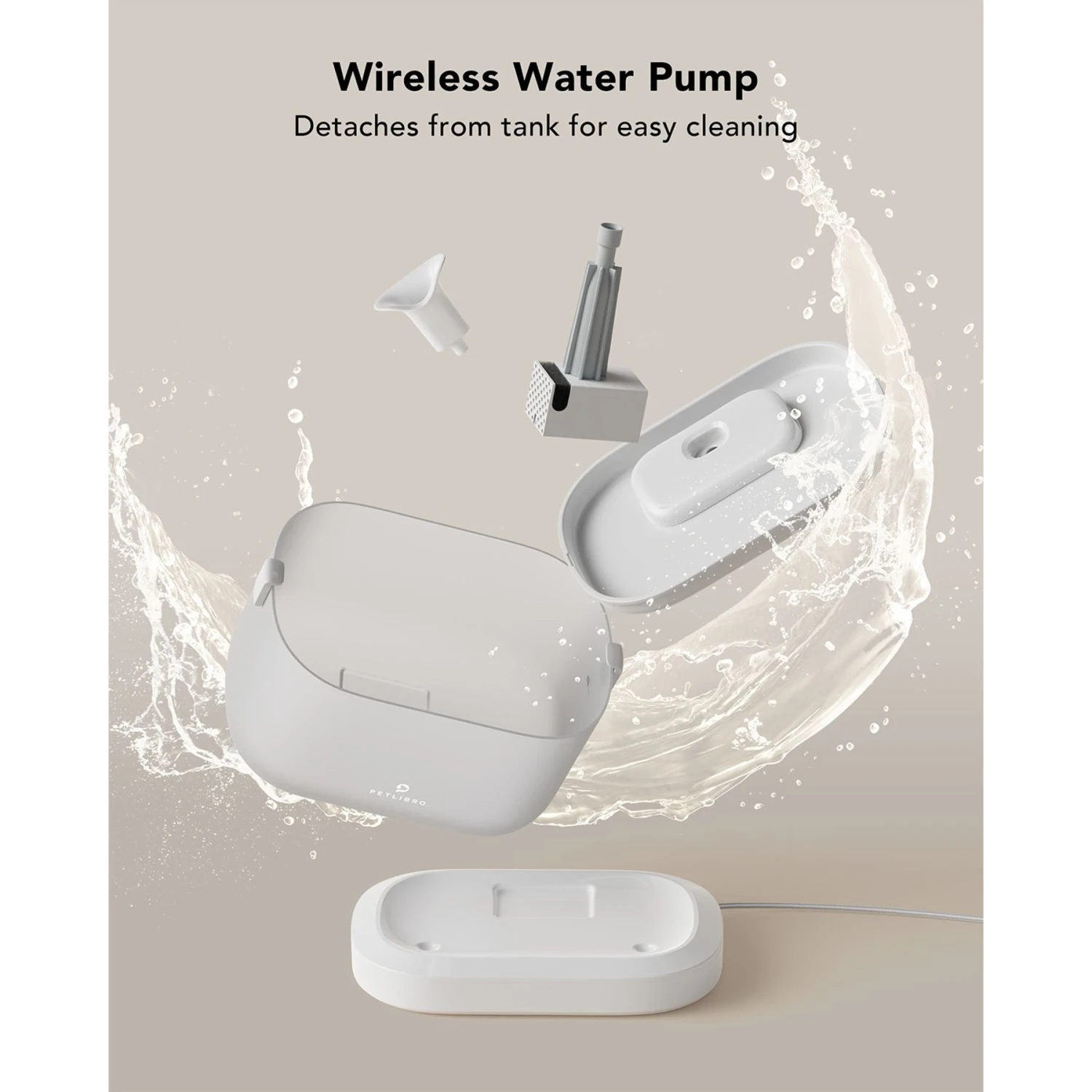 Petlibro Dockstream Wireless Pump Cat Water Fountain 4 Petlibro Dockstream Wireless Pump Cat Water Fountain - Image 2