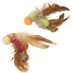SmartyKat Instincts Love Mates Feathery Plush HappyNip Silvervine & Catnip Bird Cat Toys, 2-pack -Cat Pet Supplies 847110 PT4. AC SS1800 V1683728525