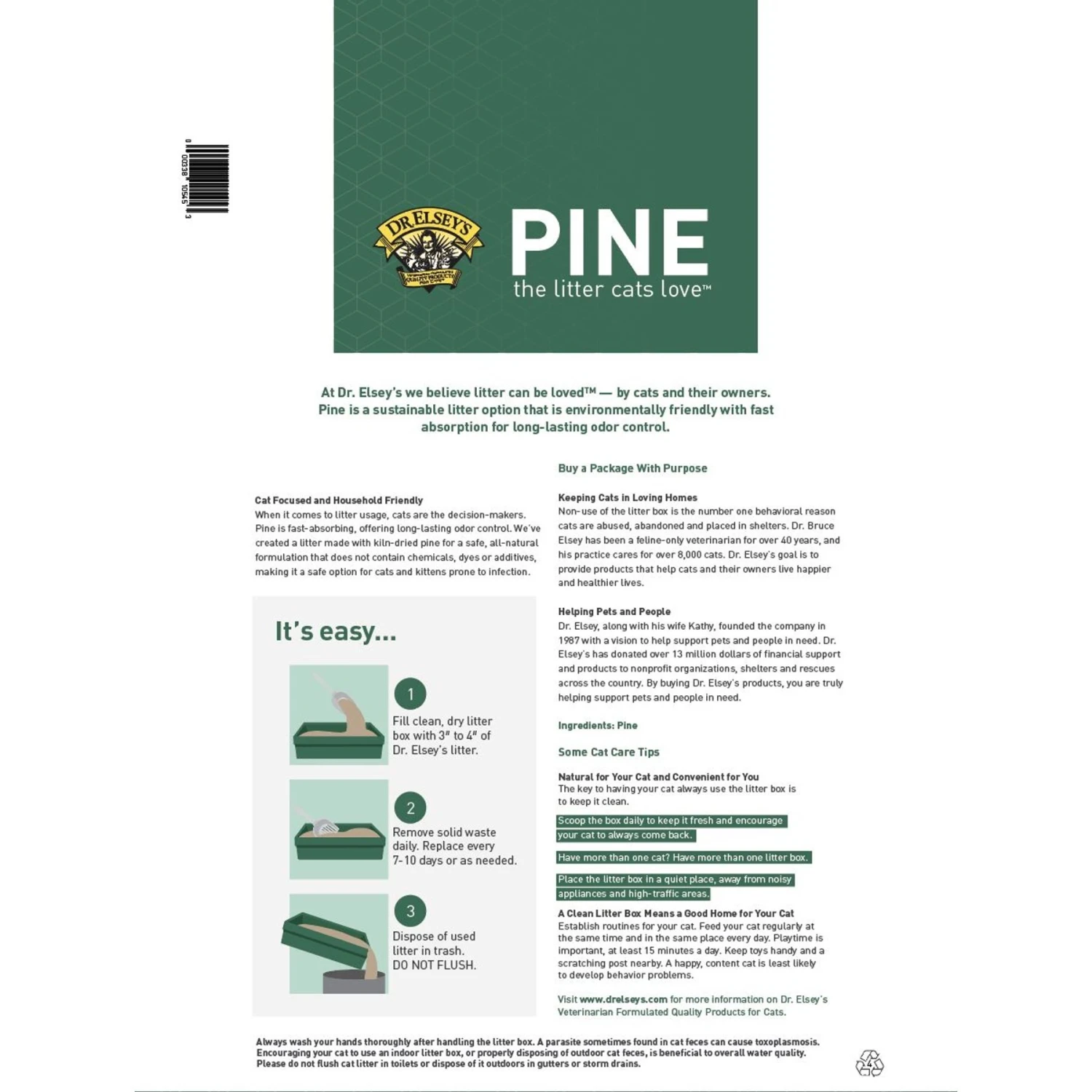 Dr. Elsey's Pine All-Natural Kiln-Dried Cat Litte 5 Dr. Elsey's Pine All-Natural Kiln-Dried Cat Litte - Image 3