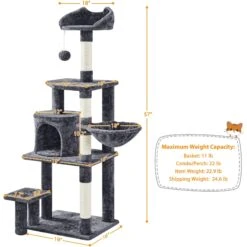 Yaheetech 57-in Cat Tree For Indoor Cats -Cat Pet Supplies 871742 PT3. AC SS1800 V1686249553