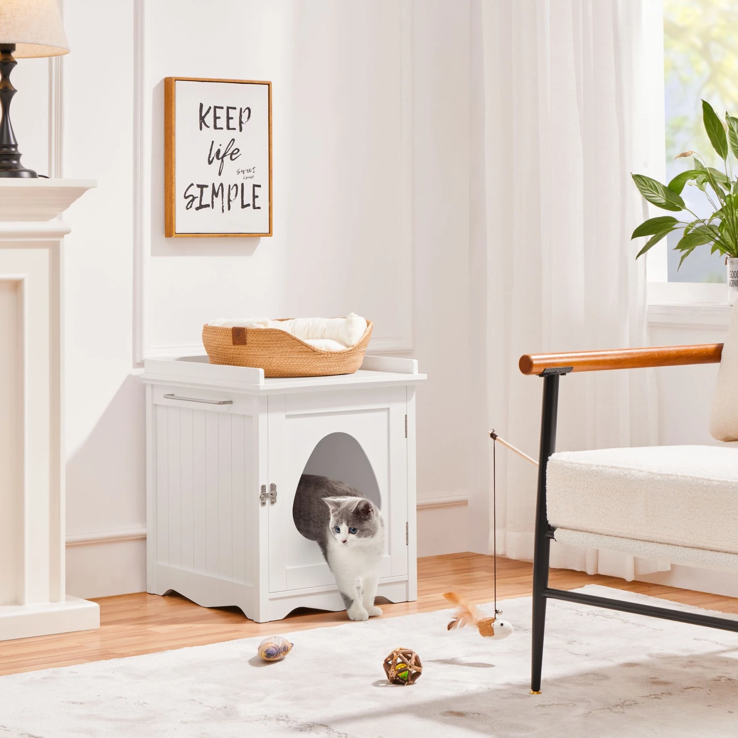 Yaheetech Indoor Cat Litter Box Enclosure 3 Yaheetech Indoor Cat Litter Box Enclosure