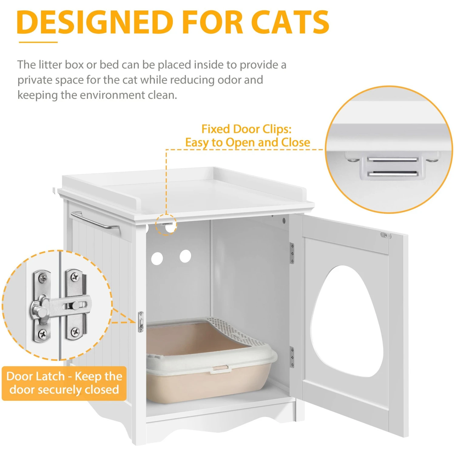 Yaheetech Indoor Cat Litter Box Enclosure 8 Yaheetech Indoor Cat Litter Box Enclosure - Image 6