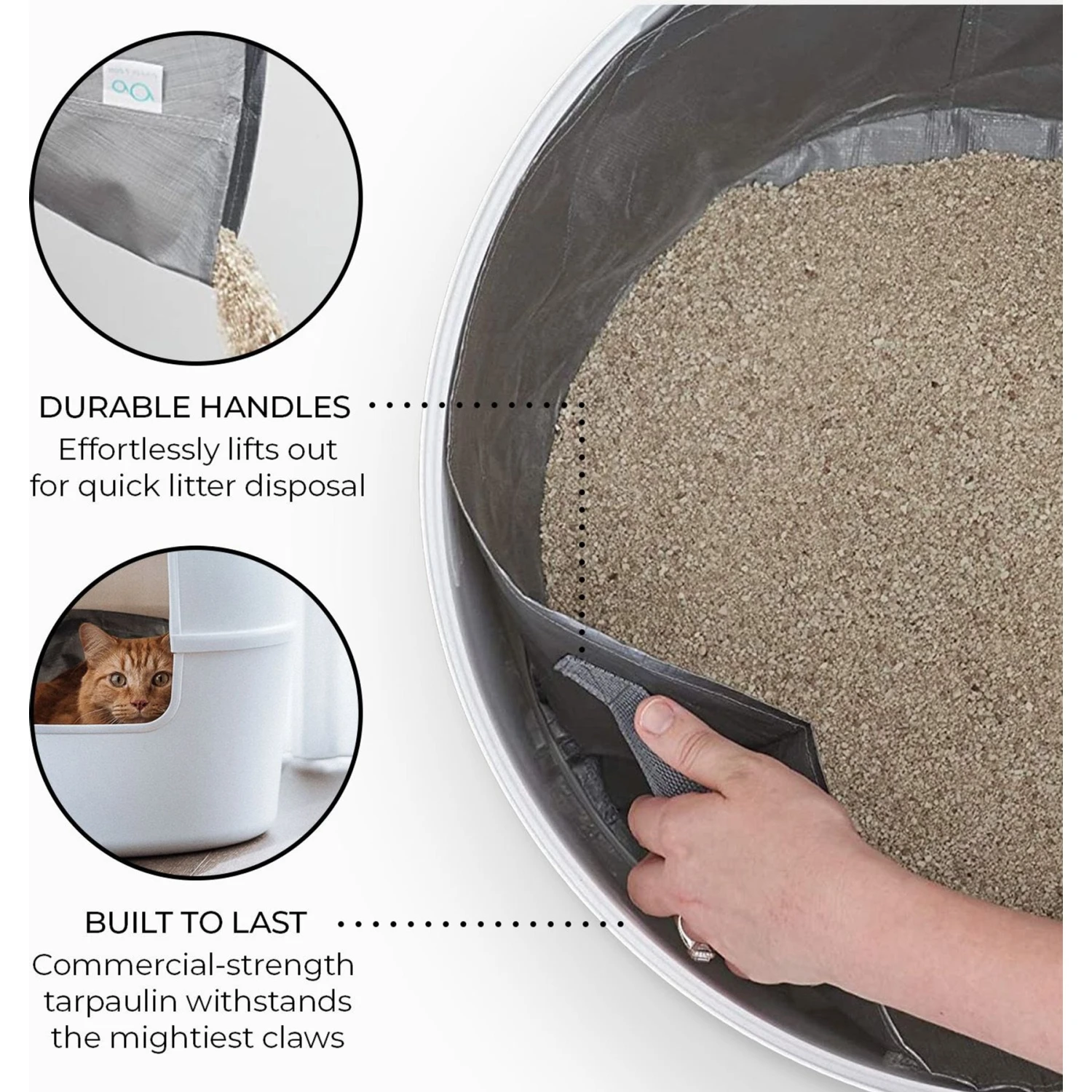 Bundle & Bliss Reusable Cat Litter Liners, 3 Count 8 Bundle & Bliss Reusable Cat Litter Liners, 3 Count - Image 6